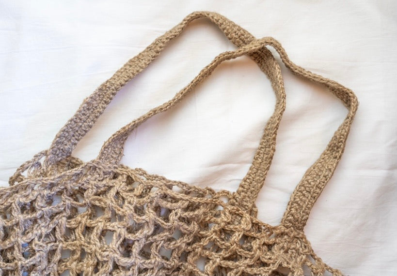 Macrame hot sale jute bag