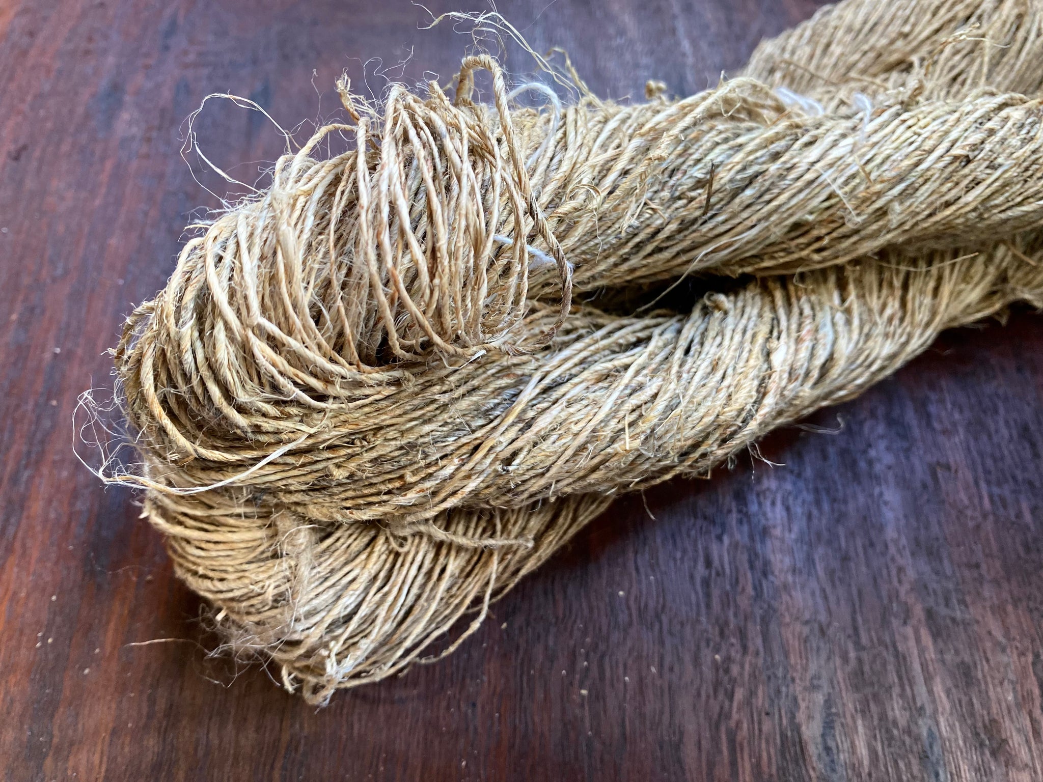 Hemp Yarn- Hand Spun/ Natural Colour