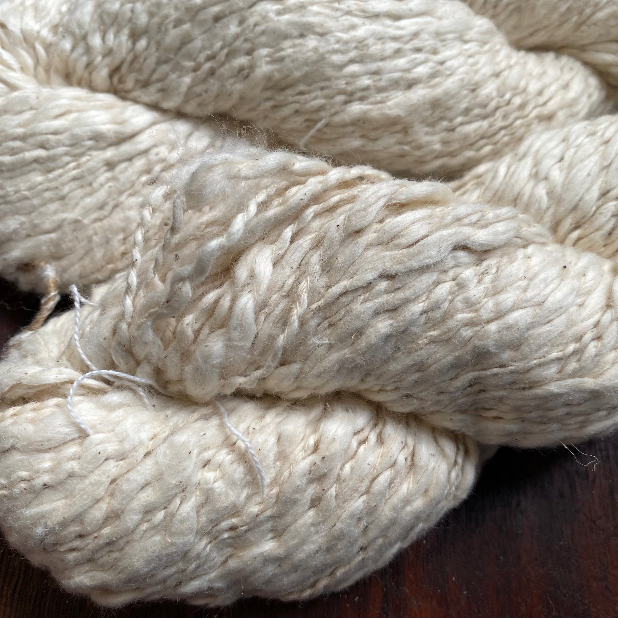 Super Thick Textured Cotton Hank- White