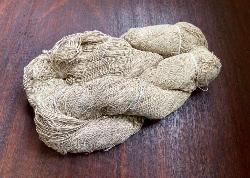 Tan Muga Wild Tussar Silk Yarn Hank