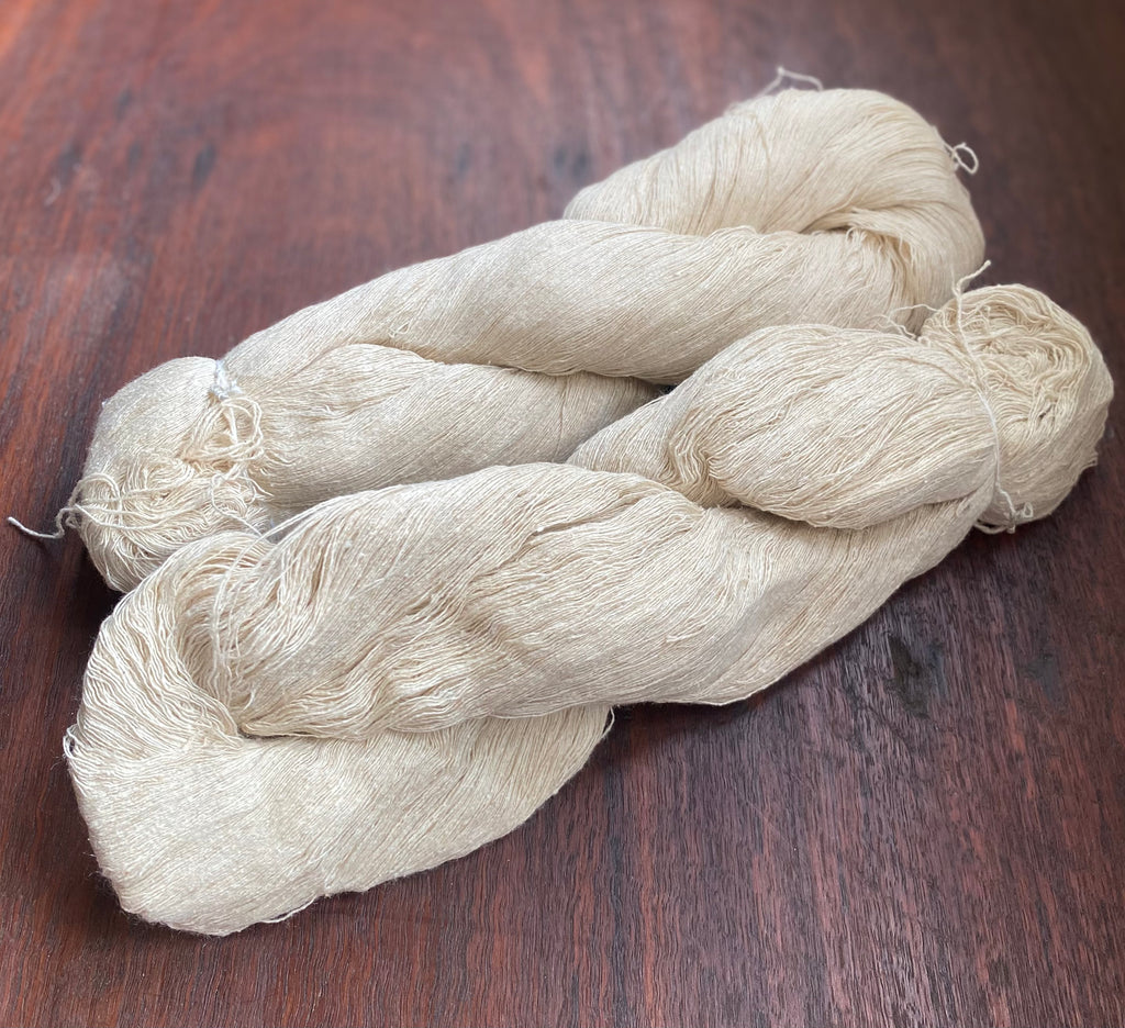 Fine Mulberry Silk Noil Yarn Hank