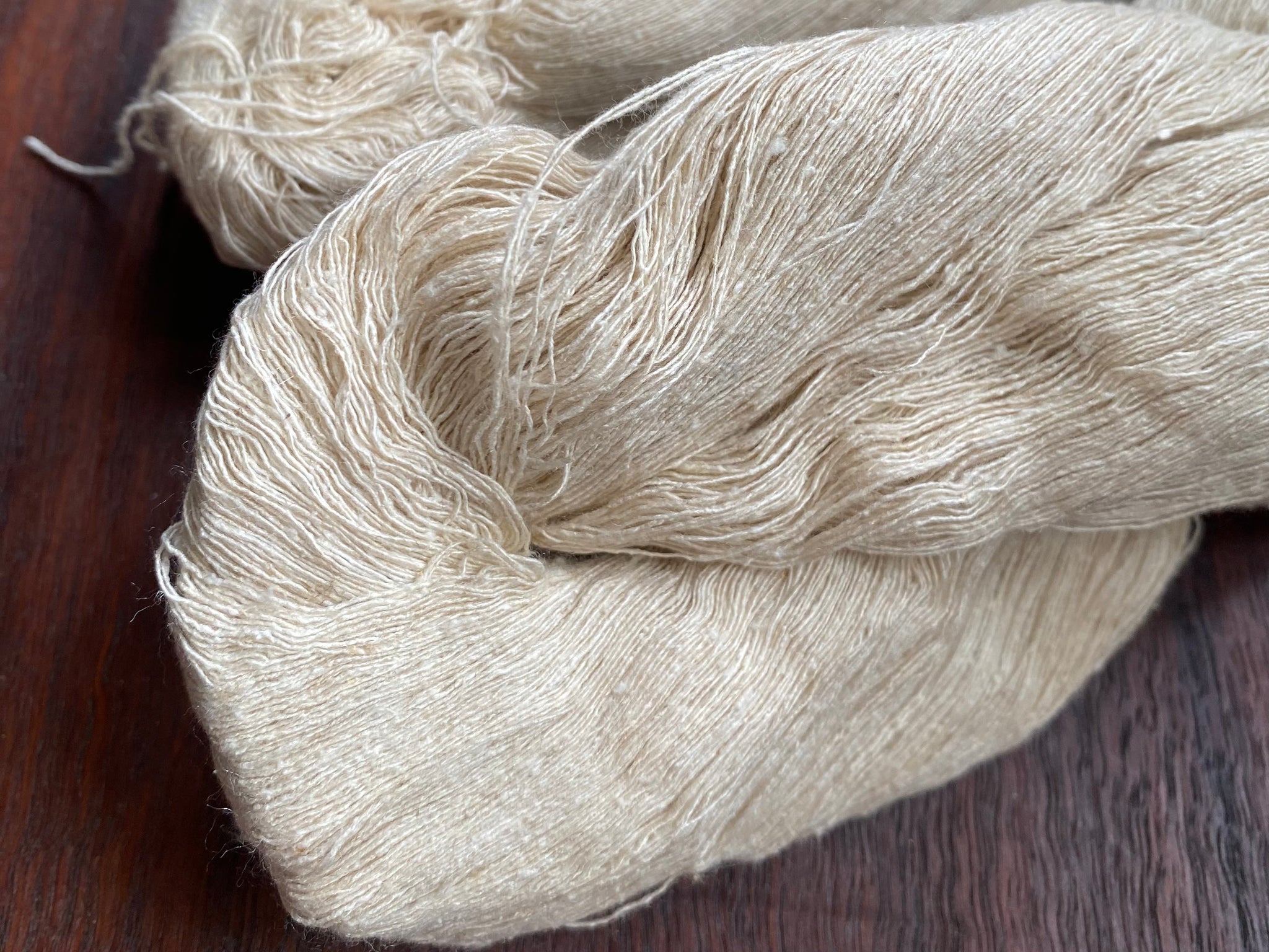 Fine Mulberry Silk Noil Yarn Hank