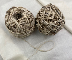 Thick Eri & Tussar Silk Ball ‘Noil’ Yarn