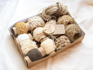 The Ultimate Yarn  Sample Box-Large- 13 natural yarns & fibres