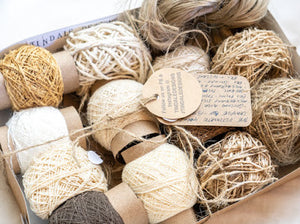 The Ultimate Yarn  Sample Box-Large- 13 natural yarns & fibres